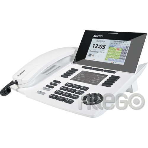 Bild: AGFEO Systemtelefon reinweiß ST 56 SENSORfon rws