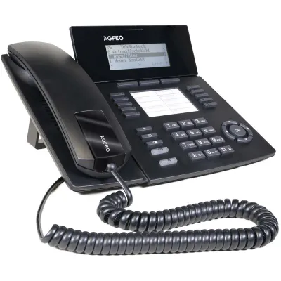 Agfeo Systemtelefon ST 53 SENSORfon | Tischtelefon S0/UP0 | 10 Tasten | Schwarz | für ES-Anlagen ab 2.2
