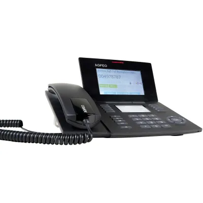 Agfeo Systemtelefon ST 56 SENSORfon 6101546 | S0/UP0 | TFT-Farbbildschirm | Headset-Anschluss | 10 Tasten | Schwarz