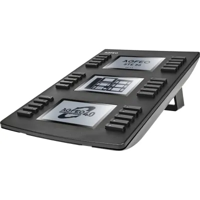 Agfeo Tastenfelderweiterung STE 56 | 6101620 | Systemtelefon Erweiterung | 30 programmierbare Tasten mit LED | schwarz