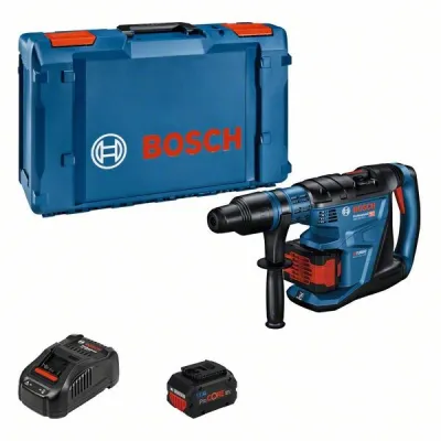 Bosch Akku-Bohrhammer GBH 18V-40 C | BITURBO Brushless | SDS-max | 2x 8Ah ProCORE18V | Ladegerät | 9 J | 40 mm