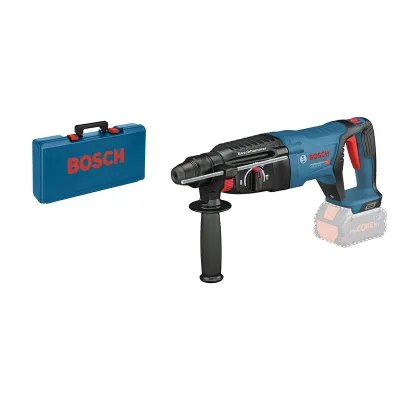 Bosch Akku-Bohrhammer GBH 18V-26 D | SDS-plus | 18V | 2,5 J | Solo | D-Handgriff | 26 mm Beton | Koffer | blau
