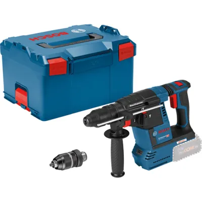 Bosch Akku-Bohrhammer GBH 18V-26 F 061191000J | SDS-plus | 18V | solo | Wechselfutter | 2,6 J | L-BOXX | Blau-Schwarz