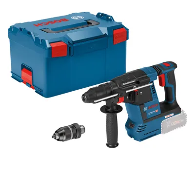Bosch Akku-Bohrhammer GBH 18V-26 F 061191000J | SDS-plus | 18V | solo | Wechselfutter | 2,6 J | L-BOXX | Blau-Schwarz