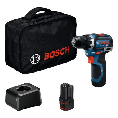 Bosch Akku-Bohrschrauber GSR 12V-32 06019N7003 | 2x 2,0Ah Akku | 32 Nm | Ladegerät | Werkzeugtasche | blau/schwarz
