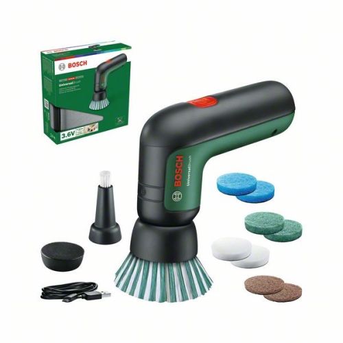 Bild: Akku-Bürste UniversalBrush Set, 3,6Volt (grün/schwarz, mit Zubehör-Set)