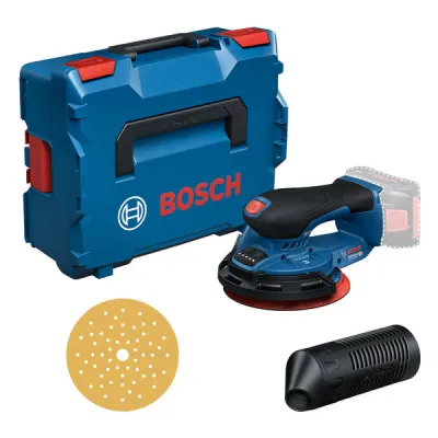 Bosch Akku-Exzenterschleifer GEX 18V-150-3 0601372903 | 18V | Ø 150 mm | bürstenloser Motor | L-BOXX | ohne Akku | blau