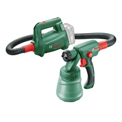 Bosch Akku-Farbsprühsystem EasySpray 18V-100 | 0603208000 | Sprühpistole für Lacke & Lasuren | 18V | 800 ml | Grün