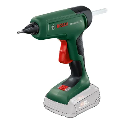 Bosch Akku-Heißklebepistole AdvancedGlue 18V 0603264800 | kabellos | 20g/min | 90s Aufheizzeit | Ø11mm | grün/schwarz