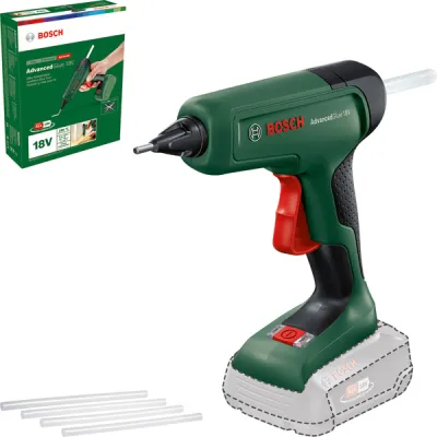 Bosch Akku-Heißklebepistole AdvancedGlue 18V 0603264800 | kabellos | 20g/min | 90s Aufheizzeit | Ø11mm | grün/schwarz