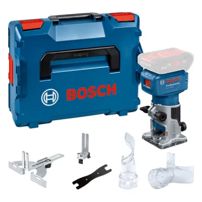 Bosch Akku-Kantenfräse GLF 18V-8 06016C6001 | 18 V | bürstenloser Motor | L-BOXX | ohne Akku/Ladegerät | blau-schwarz