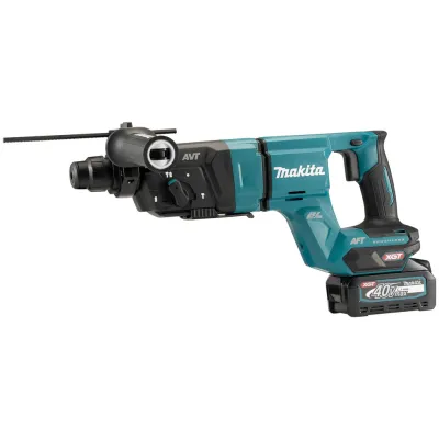 Makita Akku-Kombihammer HR007GM201 SDS-PLUS 40V | 2x 4,0Ah Akkus | Ladegerät | 3J | Bohrhammer | Blau/Schwarz