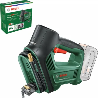 Bosch Akku-Druckluftpumpe UniversalPump 18V | Elektrische Luftpumpe | 10,3 Bar | ohne Akku | grün