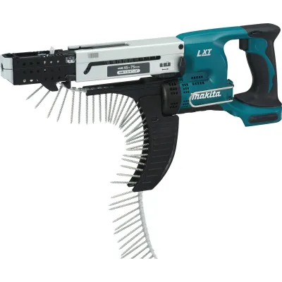 Makita Akku-Magazinschrauber DFR750Z 18V | 45-75mm Schrauben | ohne Akku & Ladegerät | Metall-Kunststoff | blau/schwarz