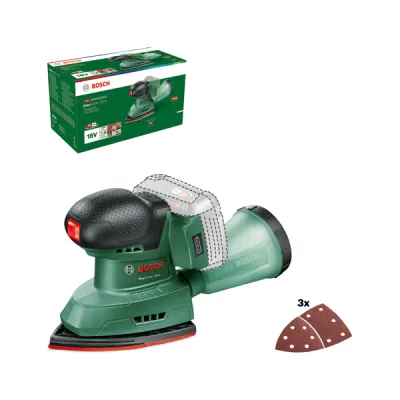Bosch Akku-Multischleifer EasySander 18V-8 | 18V | ohne Akku | Klettsystem | Microfilter | 3 Schleifblätter