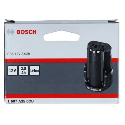 Bosch Akku 1607A350CU | 12V Li-Ion Stabakku | 2,0Ah | ECP Zellschutz | für Professional Elektrowerkzeuge