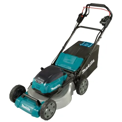 Makita Akku-Rasenmäher DLM536Z 36V | Sichelmesser | 53 cm Schnittbreite | 4in1 Mähen Mulchen Seitenauswurf | türkis