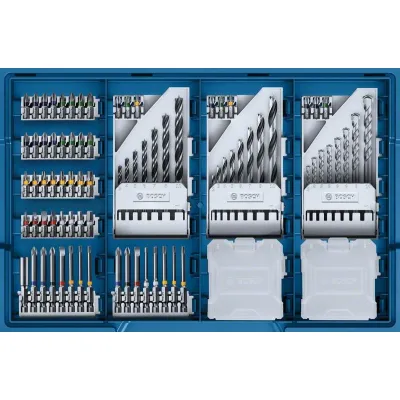 Bosch Akku-Schlagbohrschrauber GSB 18V-45 06019K3306 | 18V 2x2Ah Li-Ion | 45 Nm | 82-tlg. Zubehör | L-Case | blau