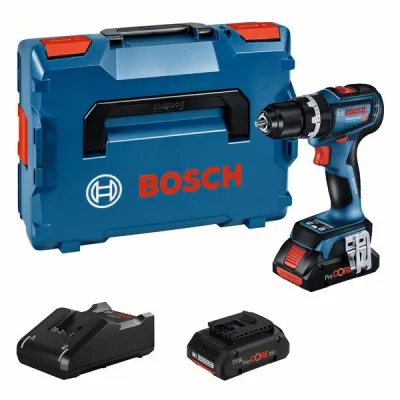 Bosch Professional Akku-Schlagbohrschrauber GSB 18V-90 C | 18V | 2x 4,0Ah | 64 Nm | bürstenlos | L-BOXX