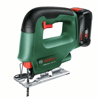 Bosch Akku-Stichsäge EasySaw 18V-70 0603012002 | 18V 2Ah | 1 Akku + Ladegerät | 70mm Schnitttiefe | grün/schwarz