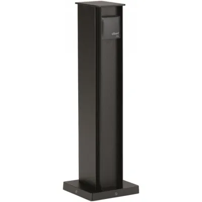 Albert Leuchten Steckdosensäule 662105 | 2-fach Außensteckdose | IP44 | Aluminium | schwarz | 500x80x120mm