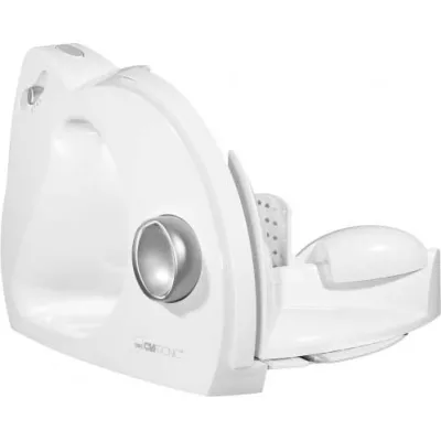 Clatronic Allesschneider AS 2958 | Edelstahlmesser | klappbar | 180 Watt | stufenlos einstellbar | Fingerschutz | weiß