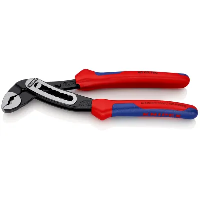 KNIPEX Wasserpumpenzange Alligator 88 02 180 | 180mm | 9-fach verstellbar | Durchsteckgelenk | 2K-Griff | 42mm Kapazität