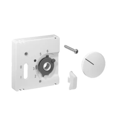 Alre Deckelset JZ-002.000 | Abdeckung Raumthermostat 50x50mm | Kunststoff glänzend | IP30 | reinweiß RAL 9010