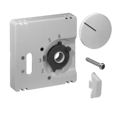 ALRE Deckelset JZ-004.100 | Abdeckung Raumtemperaturregler 55x55mm | Thermoplast | IP30 | reinweiß glänzend | RAL9010