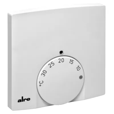 ALRE Funk-Raumtemperaturfühler FTRFB-280.119 | Temperaturfühler mit Sollwertsteller | Aufputz | IP30 | weiß