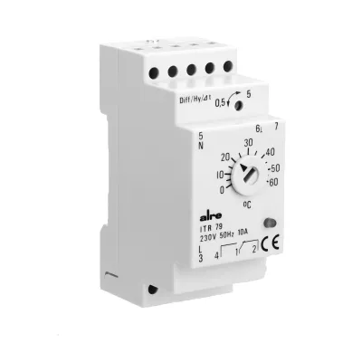 ALRE Temperaturregler ITR 79.404 | analog | Fernfühler | 230V | 0-60°C | Hutschiene | Wechsler | 10A | IP20