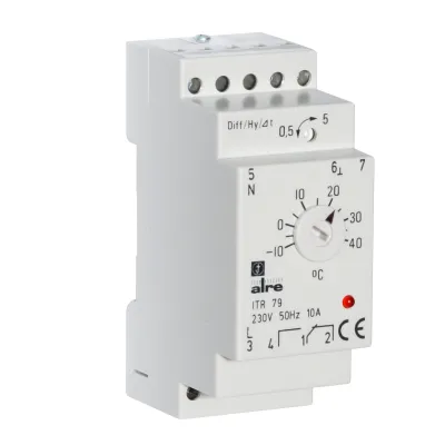 ALRE Temperaturregler ITR 79.408 | elektronisch | 230V | 10A | Hutschiene | -10 bis +40°C | Wechsler | IP20