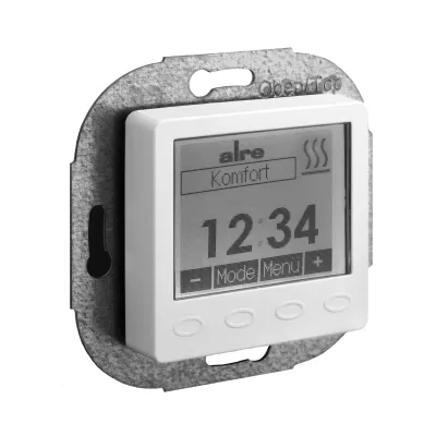 ALRE Raumthermostat HTRRUu210.021#07 | Unterputz-Uhrenthermostat | digital | 230V | Wochenuhr | PI-Regelung | 5–42°C