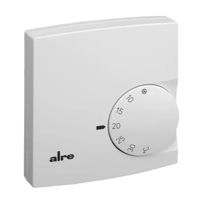 ALRE Raumtemperaturregler RTBSB-001.000 | mechanisch Aufputz 230V | 5–30°C | Öffner | IP30 | Weiß