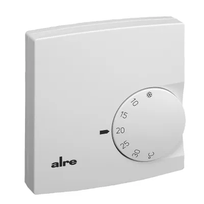 ALRE Raumtemperaturregler RTBSB-001.000 | mechanisch Aufputz 230V | 5–30°C | Öffner | IP30 | Weiß