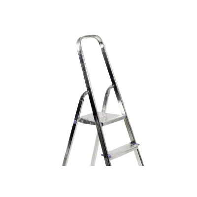 Aluminium Haushaltleiter 5-stufig | 99,5 cm Tritthöhe | Sicherheitsbügel | rutschfest | 150 kg belastbar