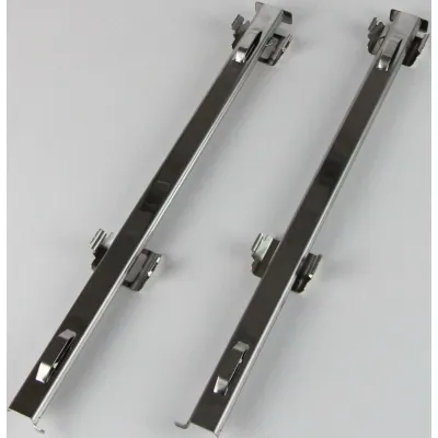 Amica Teleskop-Auszugsschienen 00204 | Backofen Vollauszug Paar L/R mit Stopp-Funktion | Edelstahl | 65L