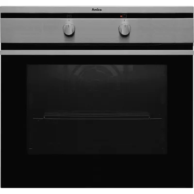 Amica Einbau-Backofen EB 13722 E | Multifunktionsofen Umluft | 65L | Edelstahl | Energieeffizienz A | schwarz/silber