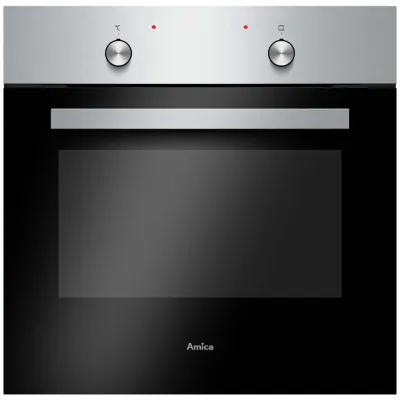 Amica Einbaubackofen EB 941 600 E | 67 Liter | Edelstahl | A | Steam Clean | 4 Funktionen | Schwarz