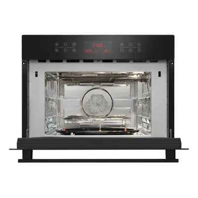 Amica Kompakt-Einbaubackofen EBC 841 600 S | Backofen mit Mikrowellenfunktion 44L | 13 Programme | Heißluft | Schwarz