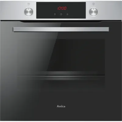 Amica Einbaubackofen EBPX 945 600 E | Pyrolyse | 77l XXL | 9 Heizarten | Umluft | Schnellaufheizung | Timer | Edelstahl