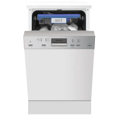 Amica Einbau-Geschirrspüler EGSP 561 000 E | 45 cm | 10 Maßgedecke | Edelstahl | OpenDry | Aquastop | 47 dB