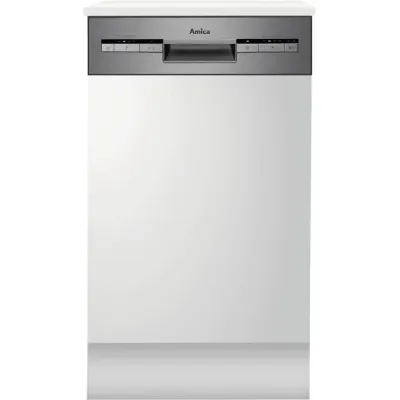 Amica Einbau-Geschirrspüler EGSP 569 900 E | 45 cm | 9 Maßgedecke | Edelstahlblende | Aquastopp | 4 Programme