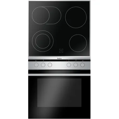Amica Herdset EHC 12760 E | Einbauherd mit Glaskeramik-Kochfeld 60cm | 9 Funktionen | Umluft | Edelstahl