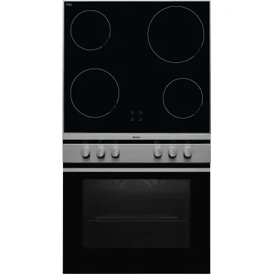 Amica Einbauherd-Set EHC 12716-2 E | Glaskeramik-Kochfeld | 62l | 9 Funktionen | Umluft | Steam Clean | Edelstahl | A