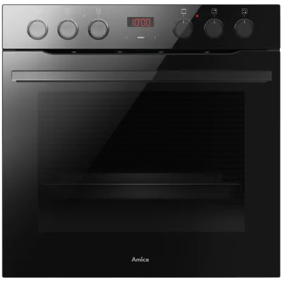 Amica Einbauherd-Set EHIX 933 133 S | Induktionskochfeld 4 Zonen | Umluft | XXL-Backofen 77l | Teleskopauszug | schwarz