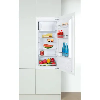 Amica Einbau-Kühlschrank EKSS 362 221 mit Gefrierfach | Schlepptür | 179 l | 122 cm Nische | Inverter | EEK E | weiß