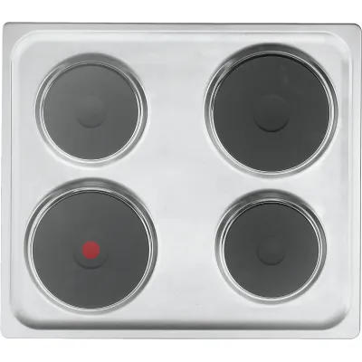 Amica Kochplatten-Kochfeld EM 724 000 E | 60 cm | 4 Kochzonen | 1 Blitzkochplatte | Einbau | Edelstahl (B-Ware)