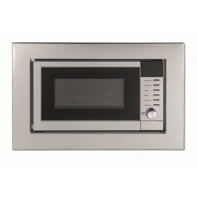 Amica Einbau-Mikrowelle | 20l | Grill 1000W | Mikrowelle 800W | Edelstahl | Einbaurahmen