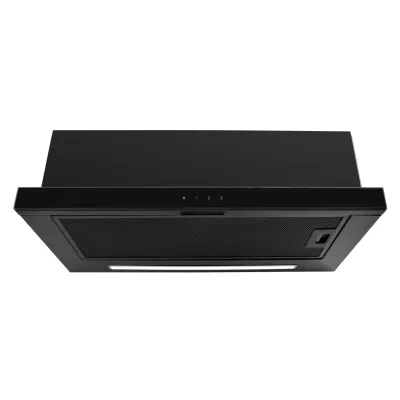 Amica Flachschirmhaube FH 664 330 S | Dunstabzugshaube 60 cm | Teleskophaube | LED Beleuchtung | Umluft/Abluft | Schwarz